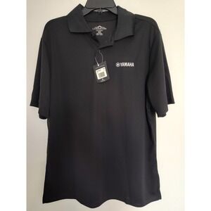 Yamaha Landmark Golf Polo‎ Shirt Size M Black NWT